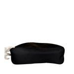 Fendi Vintage Black Nylon Leather Trim FF Roll Tote Bag