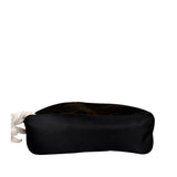 Fendi Vintage Black Nylon Leather Trim FF Roll Tote Bag