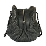 Chanel Grey Iridescent Quilted Leather Chic Bowling Shoulder Bag 2010