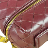 Bottega Veneta Burgundy Leather Intrecciato Bang Bang Vanity Two-Way Bag