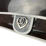 Chanel Vintage PVC Transparent Heart Lock Flap Bag 2008