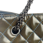 Chanel Green Quilted Patent Leather Reissue XL Tote 2011