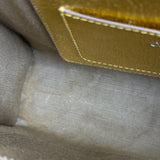 Christian Dior Diorever Gold Leather Clutch Bag