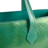 Louis Vuitton Vintage Teal Monogram Vernis Wilshire PM Tote