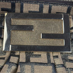 Fendi Vintage Gold Shimmer Zucca Shoulder Bag