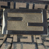 Fendi Vintage Gold Shimmer Zucca Shoulder Bag