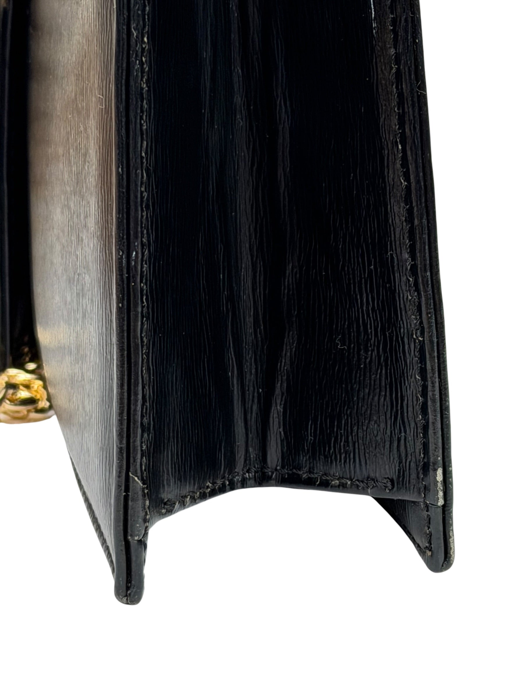 Christian Dior Black Leather Flap Bag Replacement Chain