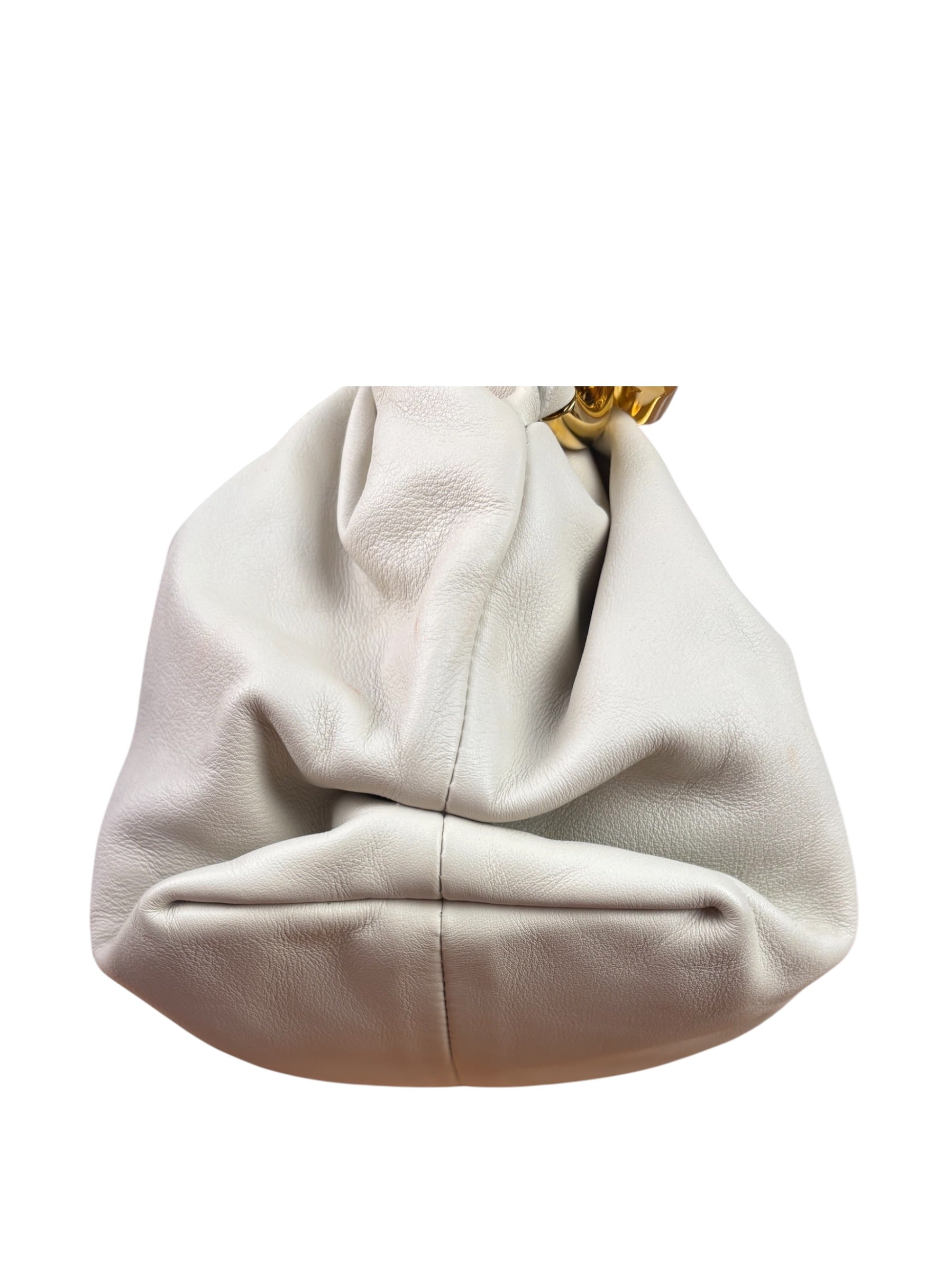 Bottega Veneta Cream Leather The Chain Pouch