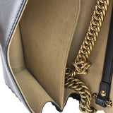 Fendi Black Leather Kan I Scallop Edge Flap Bag
