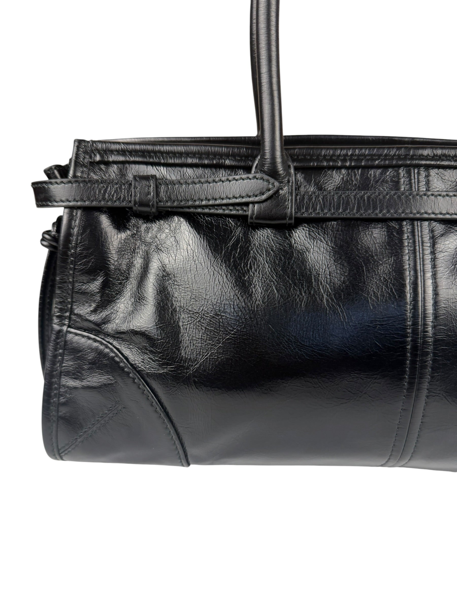 Prada Black Bonnie Calfskin Shoulder Bag