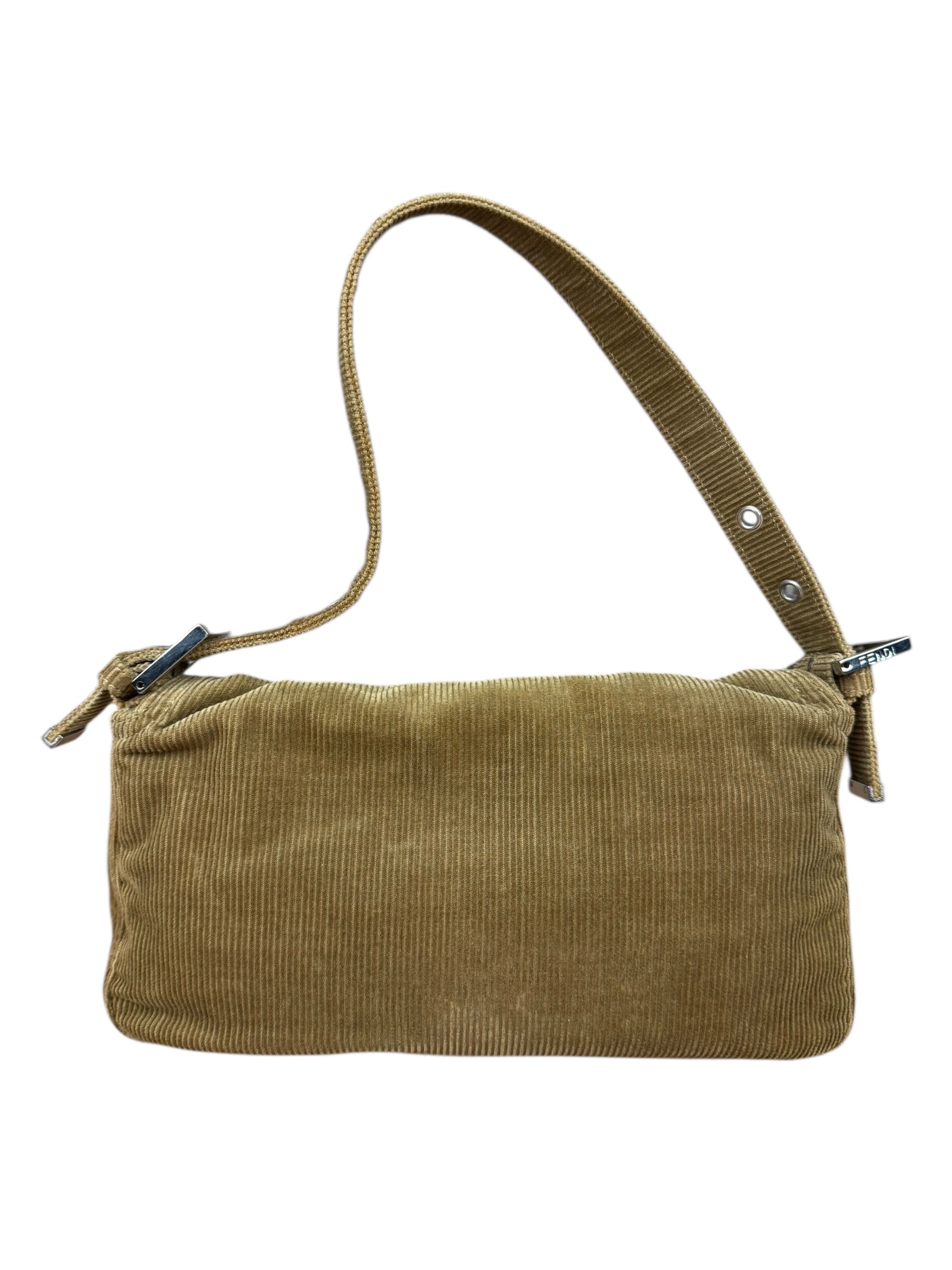 Fendi Brown Corduroy Baguette