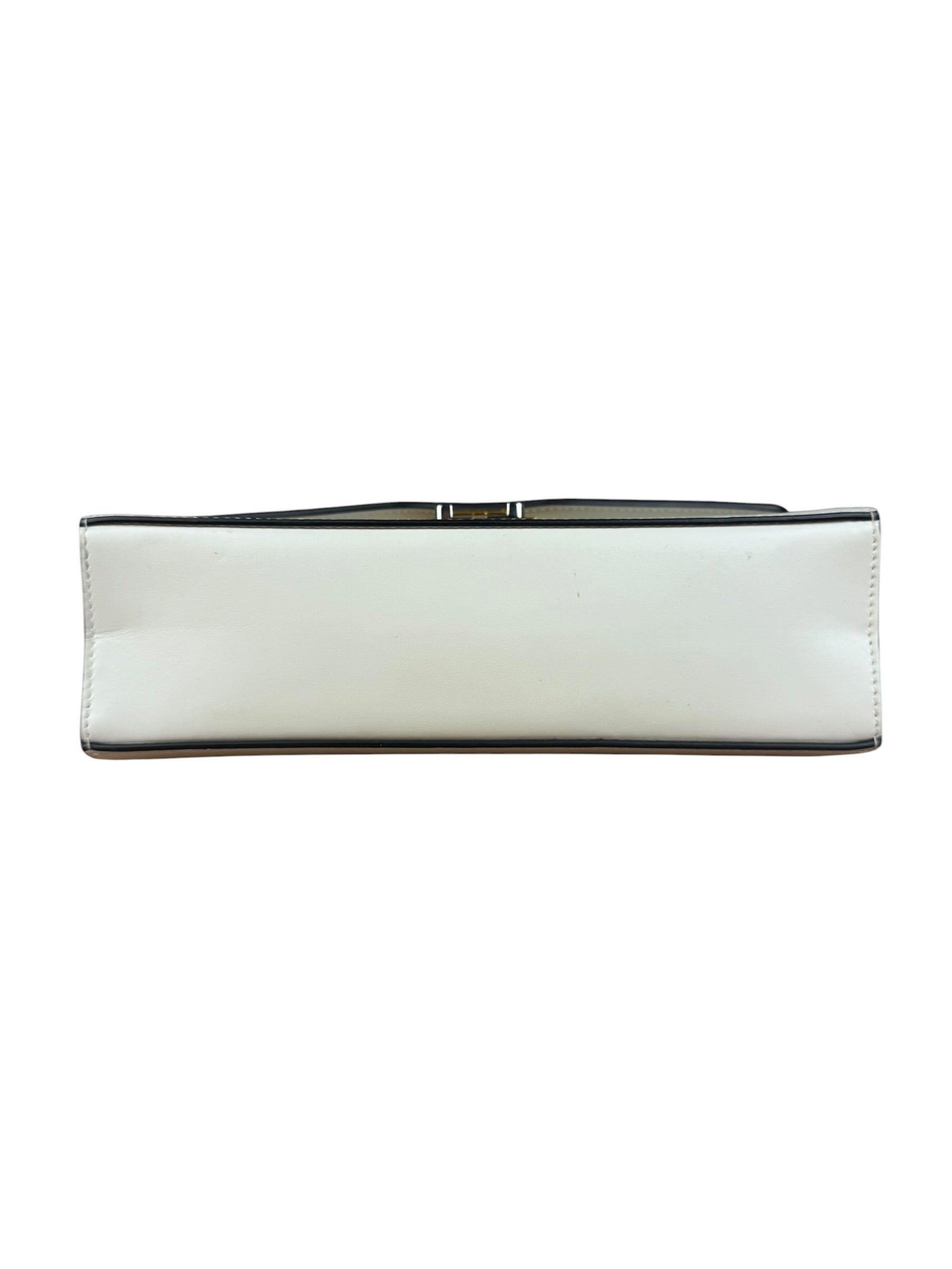 Gucci Ivory Leather Zumi Two-Tone GG Crossbody Bag