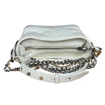 Chanel White Quilted Leather Small Gabrielle Hobo Bag 2019