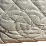 Chanel Vintage White Quilted Leather Chain Me Tote 2010