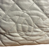 Chanel Vintage White Quilted Leather Chain Me Tote 2010