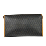 Christian Dior Vintage Brown Leather Honeycomb Shoulder Bag