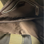 Fendi Green/Black Leather Trim Pequin Stripe Hobo Bag