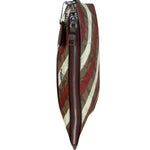 Coach Stripped Signature C Leather Clutch