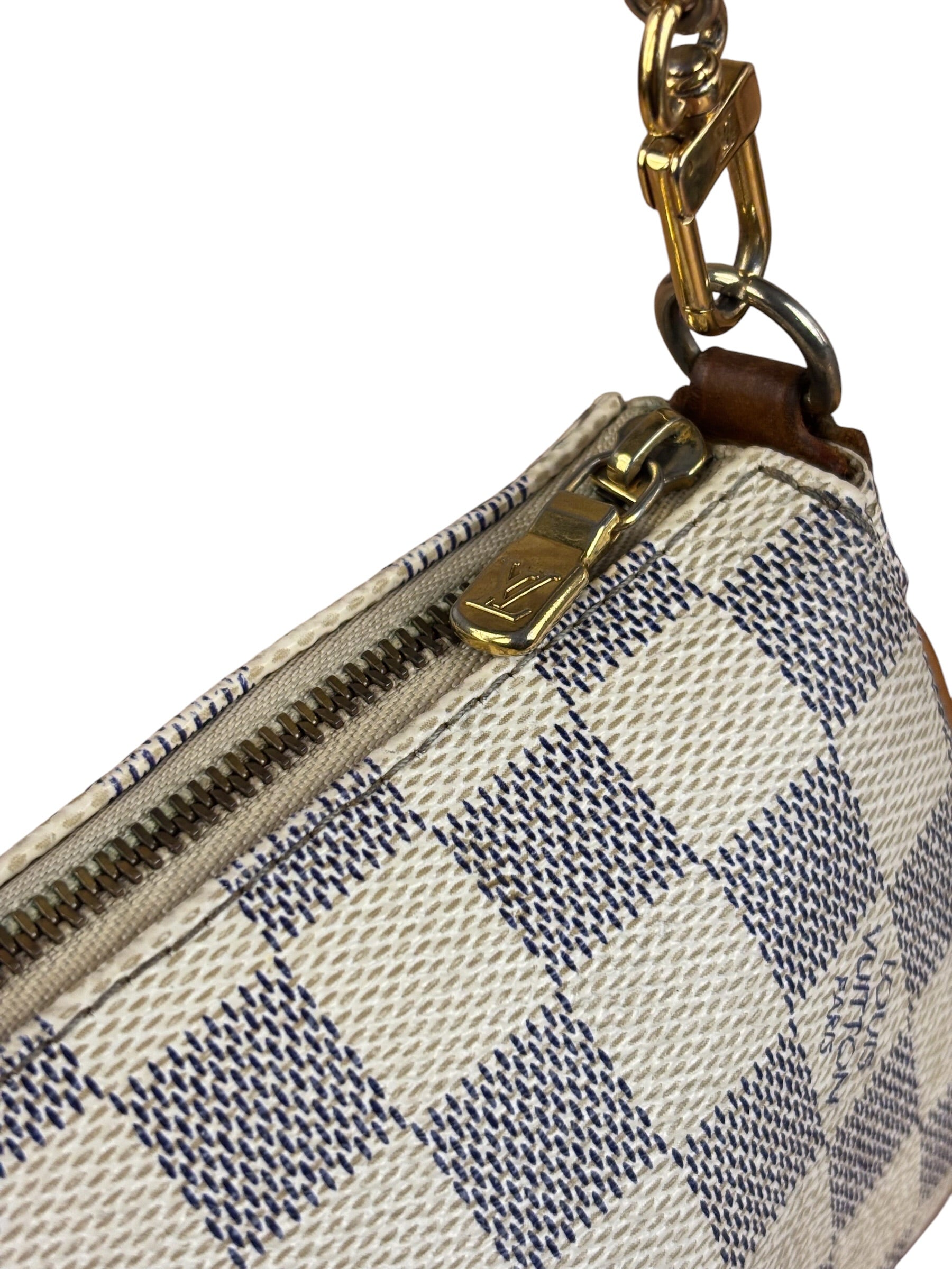 Louis Vuitton Damier Azur Eva Clutch Shoulder Bag