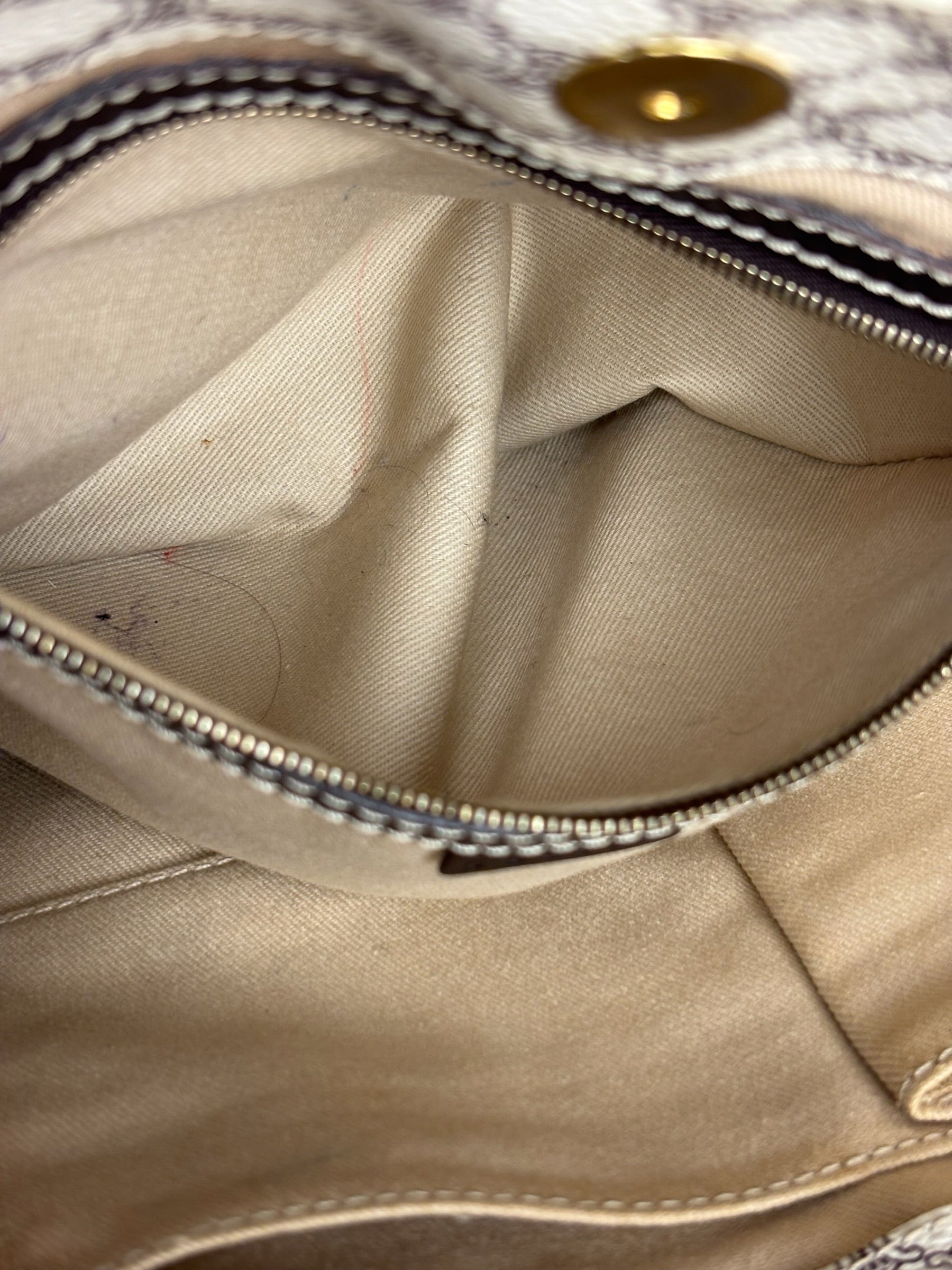 Celine White Macadam Coated Canvas Tote Bag
