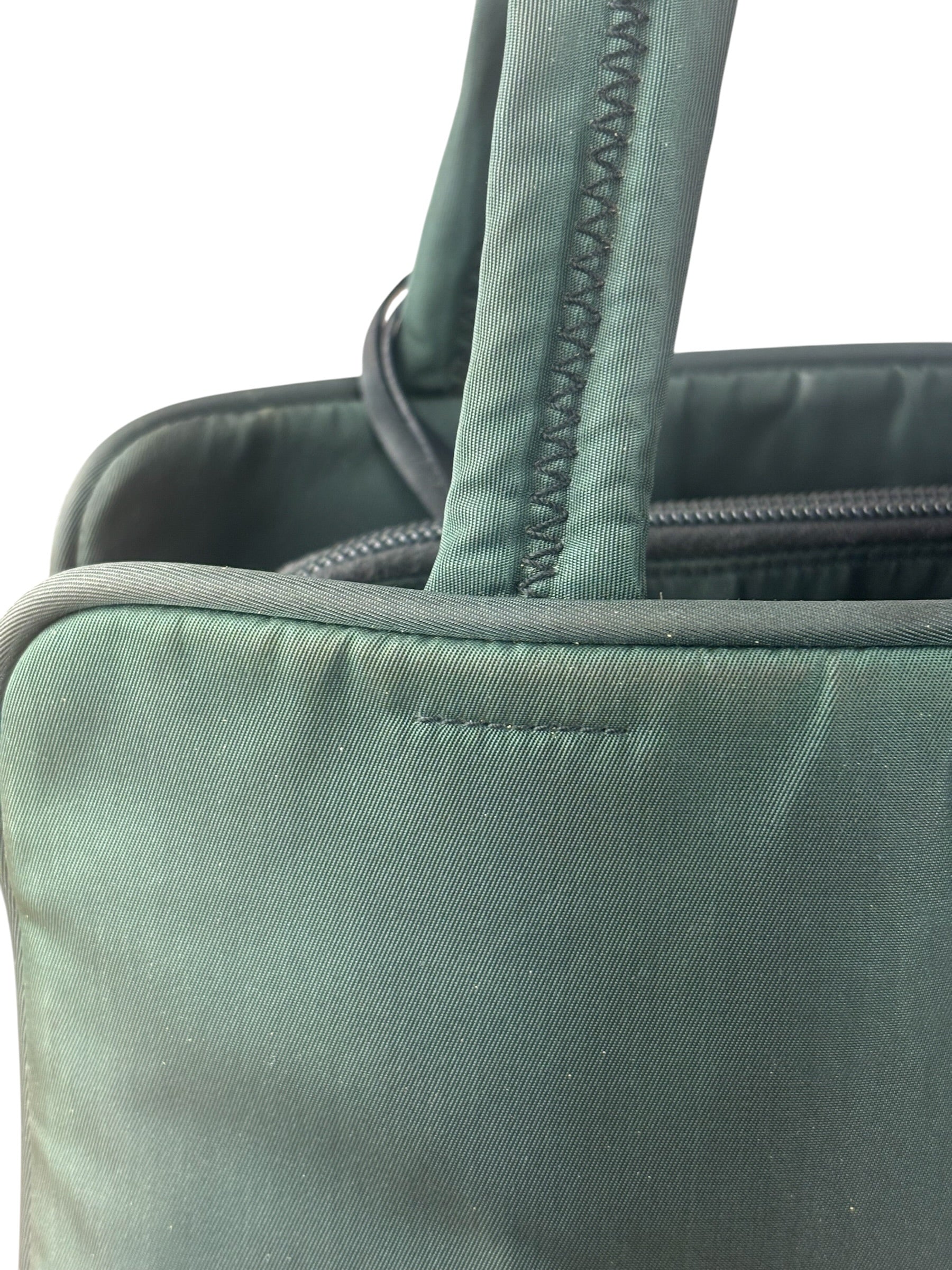 Prada Green Tessuto Cloth Hand Bag