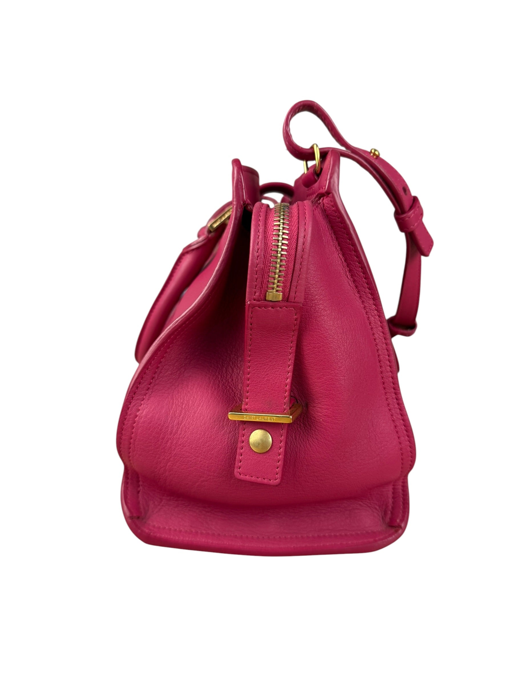 Saint Laurent Classic Y Cabas Fuchsia 2Way Handbag
