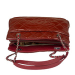Chanel Red Patent Leather Chain Shoulder Bag 2012