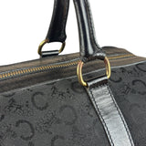Celine Black Leather Wear Macadam Monogram Mini Boston Bag