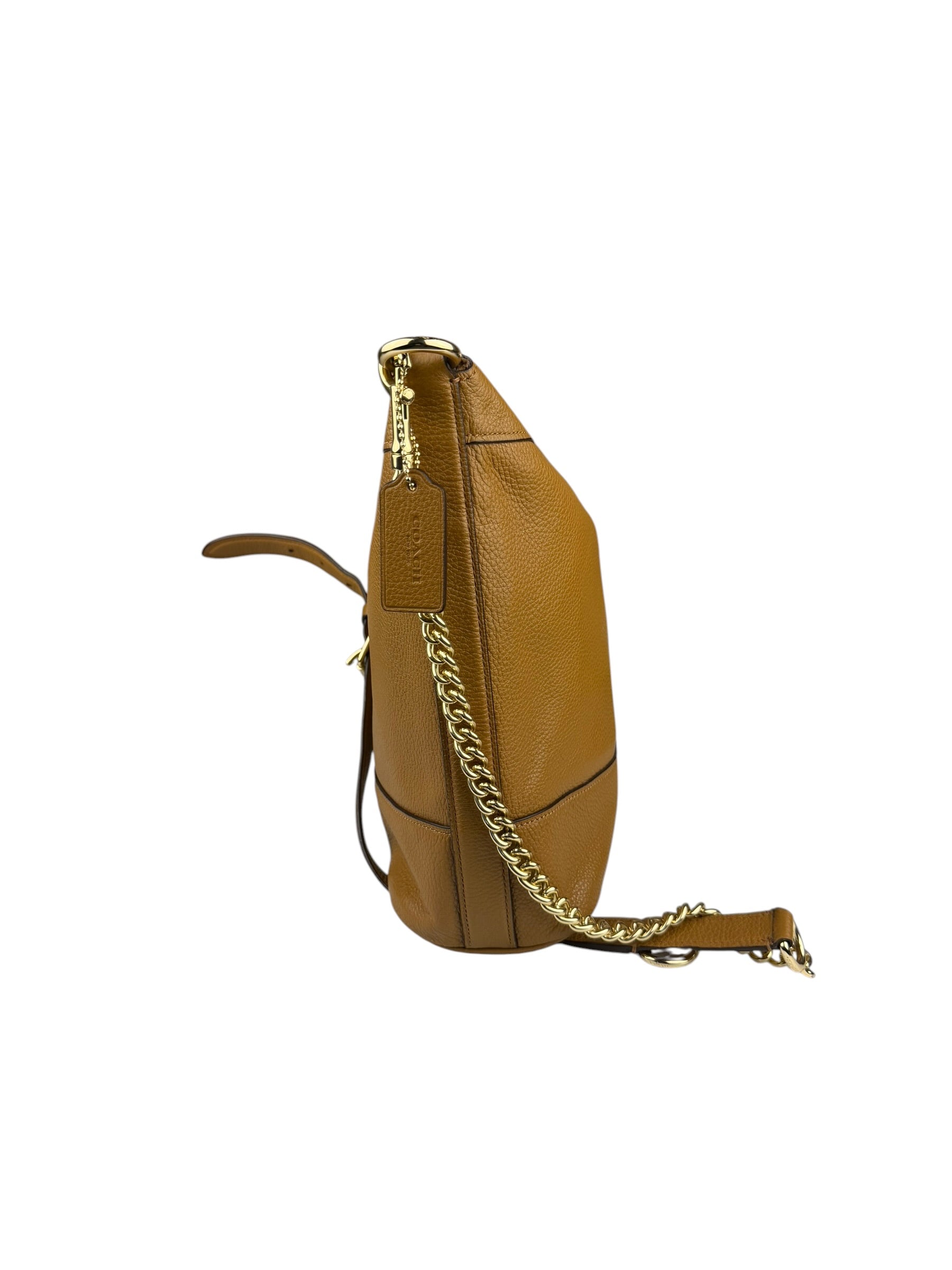Coach Camel Leather Paxton Bucket Crossbody