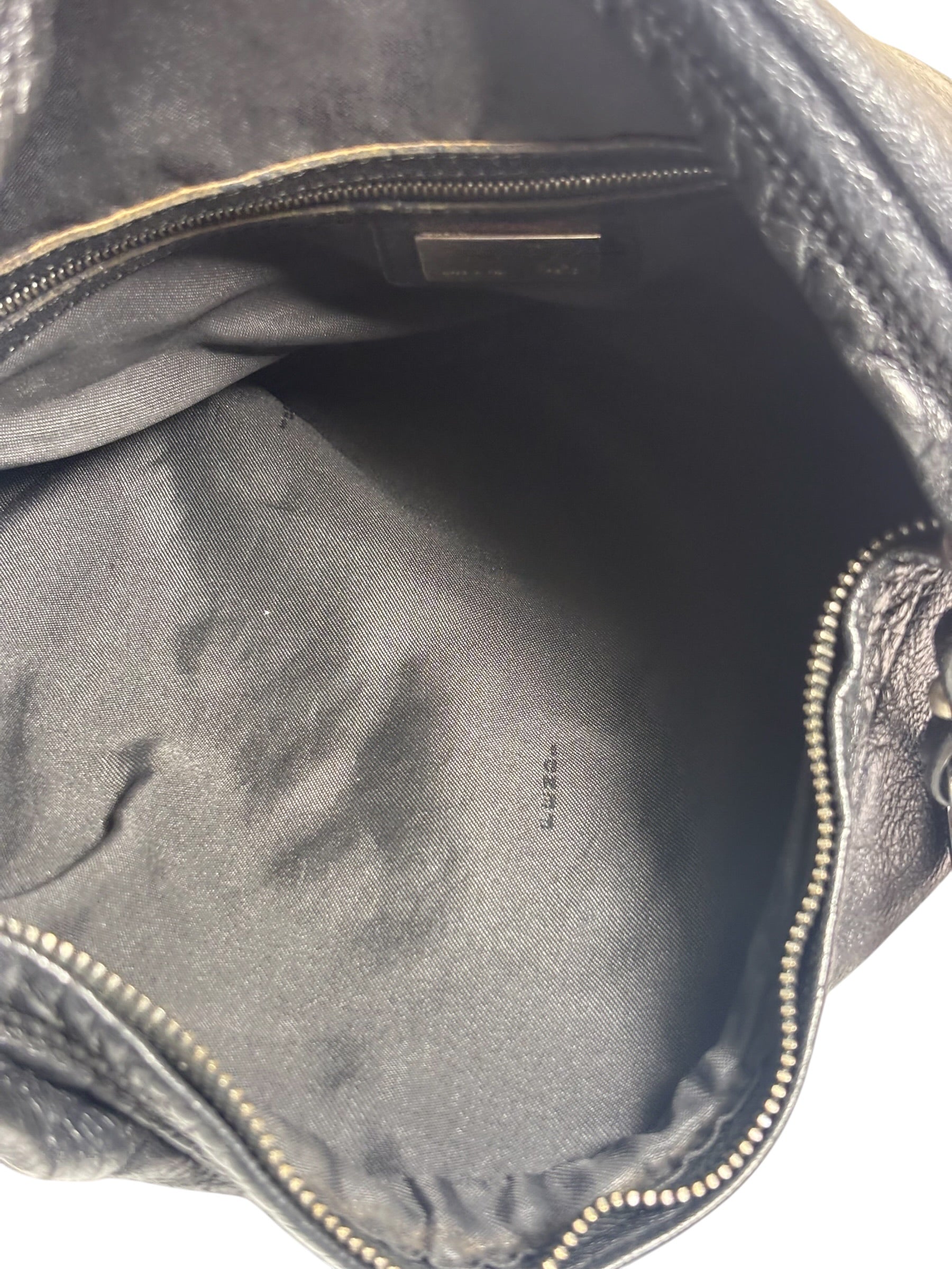 Fendi Black Leather Hobo Bag