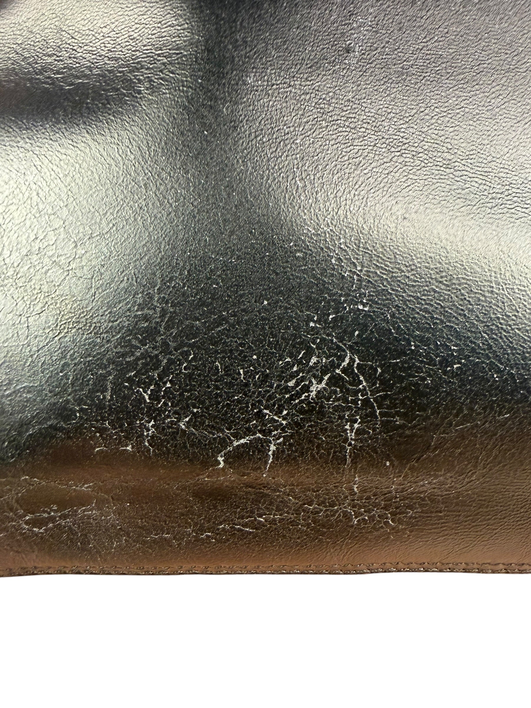 Chanel Vintage Black Leather Flap Crossbody Messenger Bag 1997