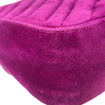 Gucci Magenta Velvet Marmont Matelasse Shoulder Bag