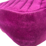 Gucci Magenta Velvet Marmont Matelasse Shoulder Bag