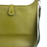 Hermes Green Leather Evelyne TMP Crossbody Bag
