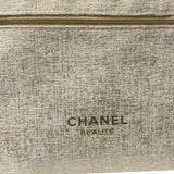 Chanel Beauty Metallic Cosmetic Travel Pouch