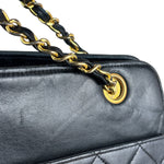 Chanel Vintage Black Quilted Leather Grand Shopping Tote/Shoulder Bag-1990