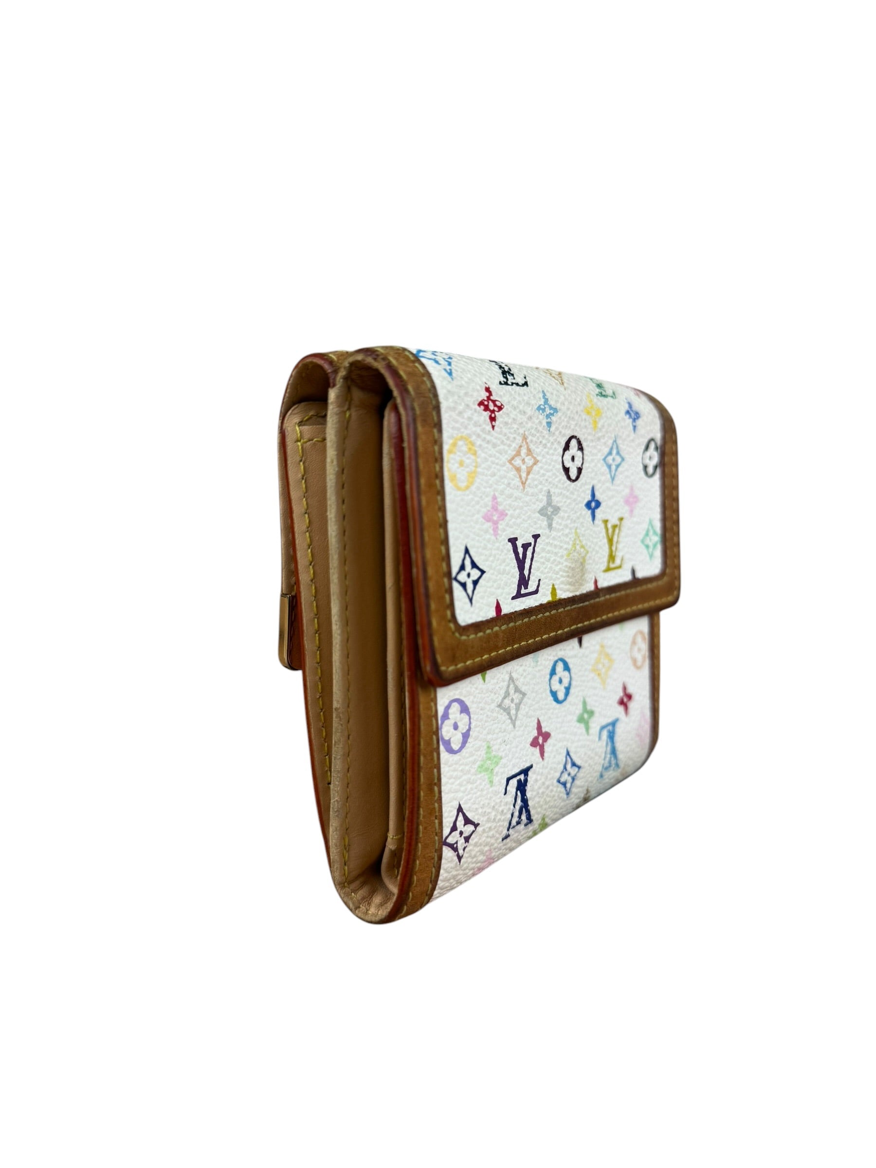 Louis Vuitton White Murakami Compact Wallet