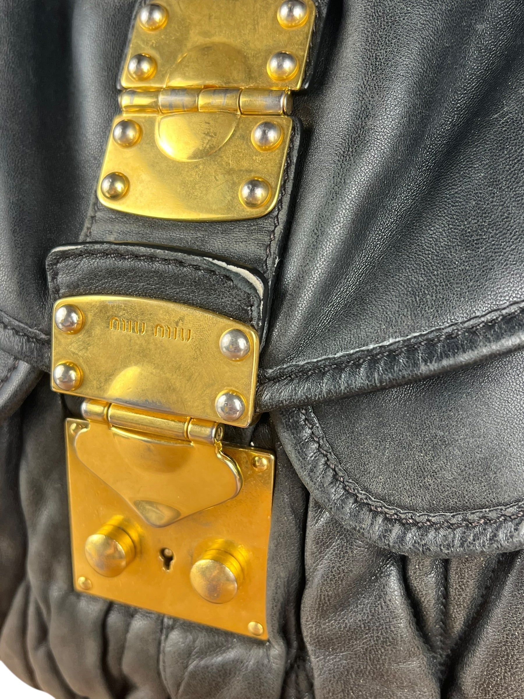 Miu Miu Vintage Calfskin Soho Shoulder Bag