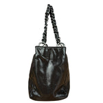 Chanel Black/Grey Textured Patent 2.55 Reissue Chain Tote