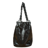Chanel Black/Grey Textured Patent 2.55 Reissue Chain Tote