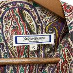 1980s Yves Saint Laurent Silk Multicolor Paisley Blouse