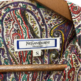 1980s Yves Saint Laurent Silk Multicolor Paisley Blouse