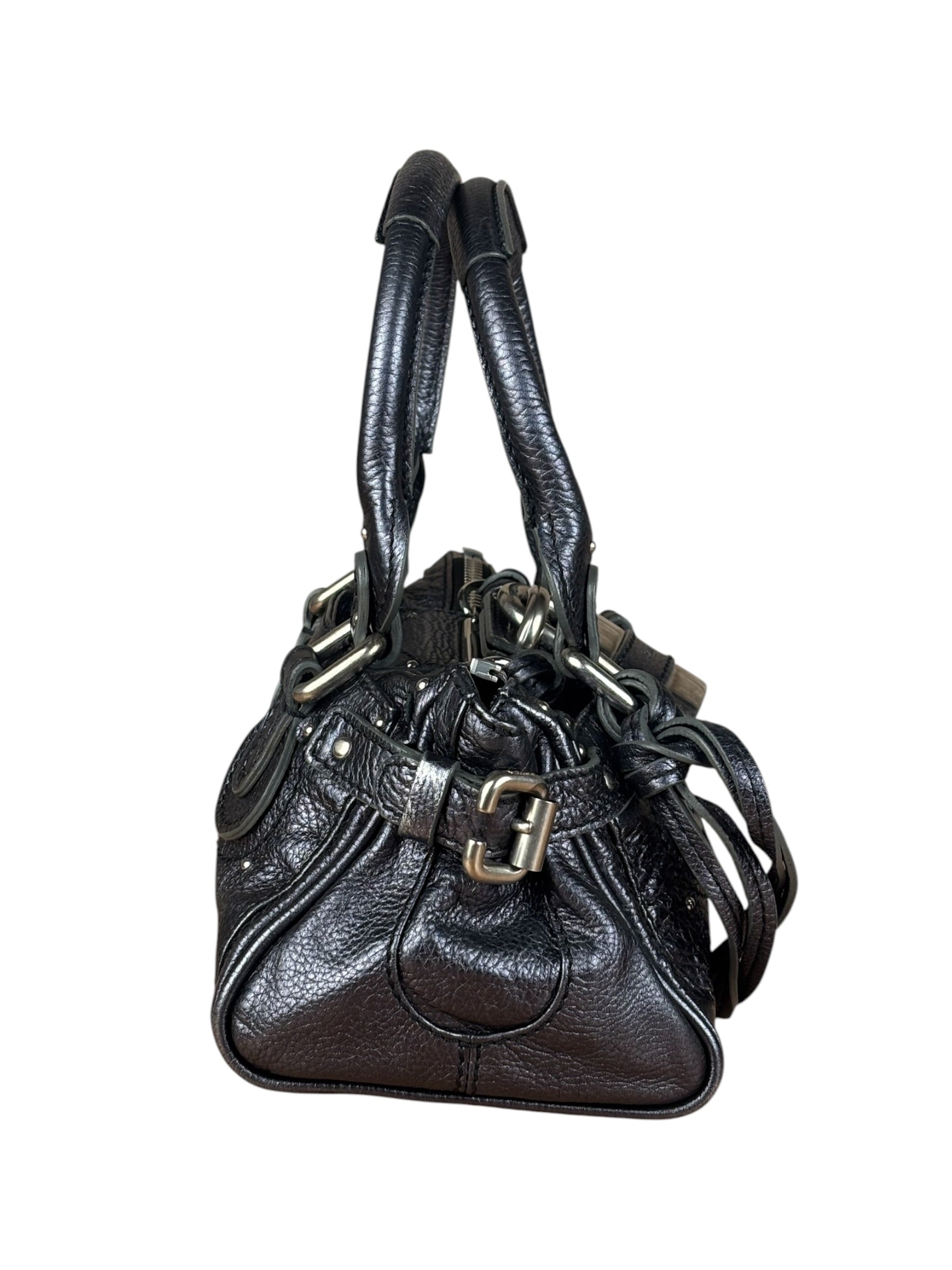 Chloé Grey Metallic Small Paddington Handbag