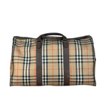 Burberry Leather House Check Boston Duffle Bag