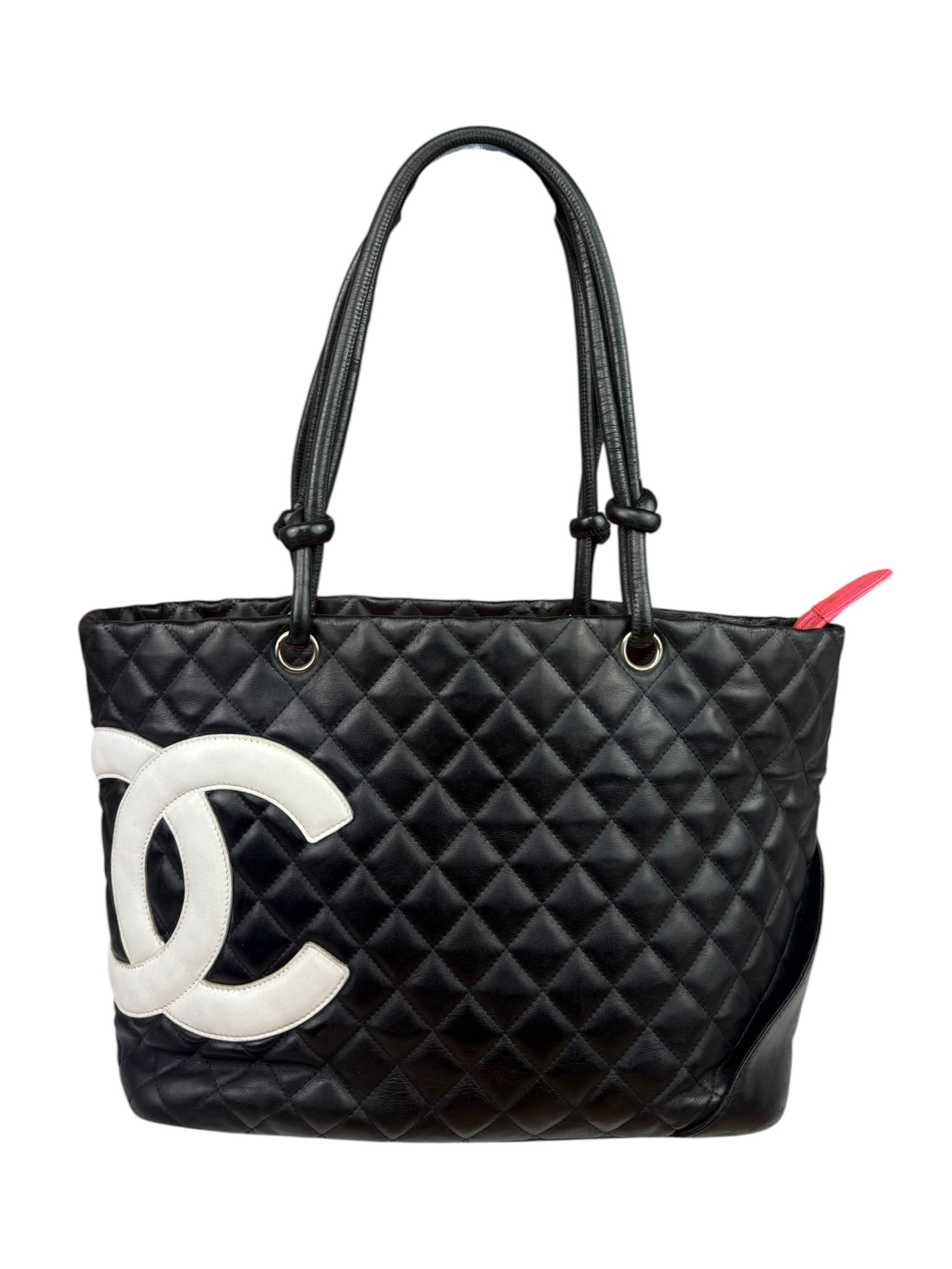Chanel Black Quilted Leather Ligne Cambon Tote Bag 2004