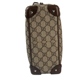Gucci Brown Leather Trim GG Supreme Soft Trunk Crossbody