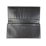 Valentino Black Leather Long Wallet