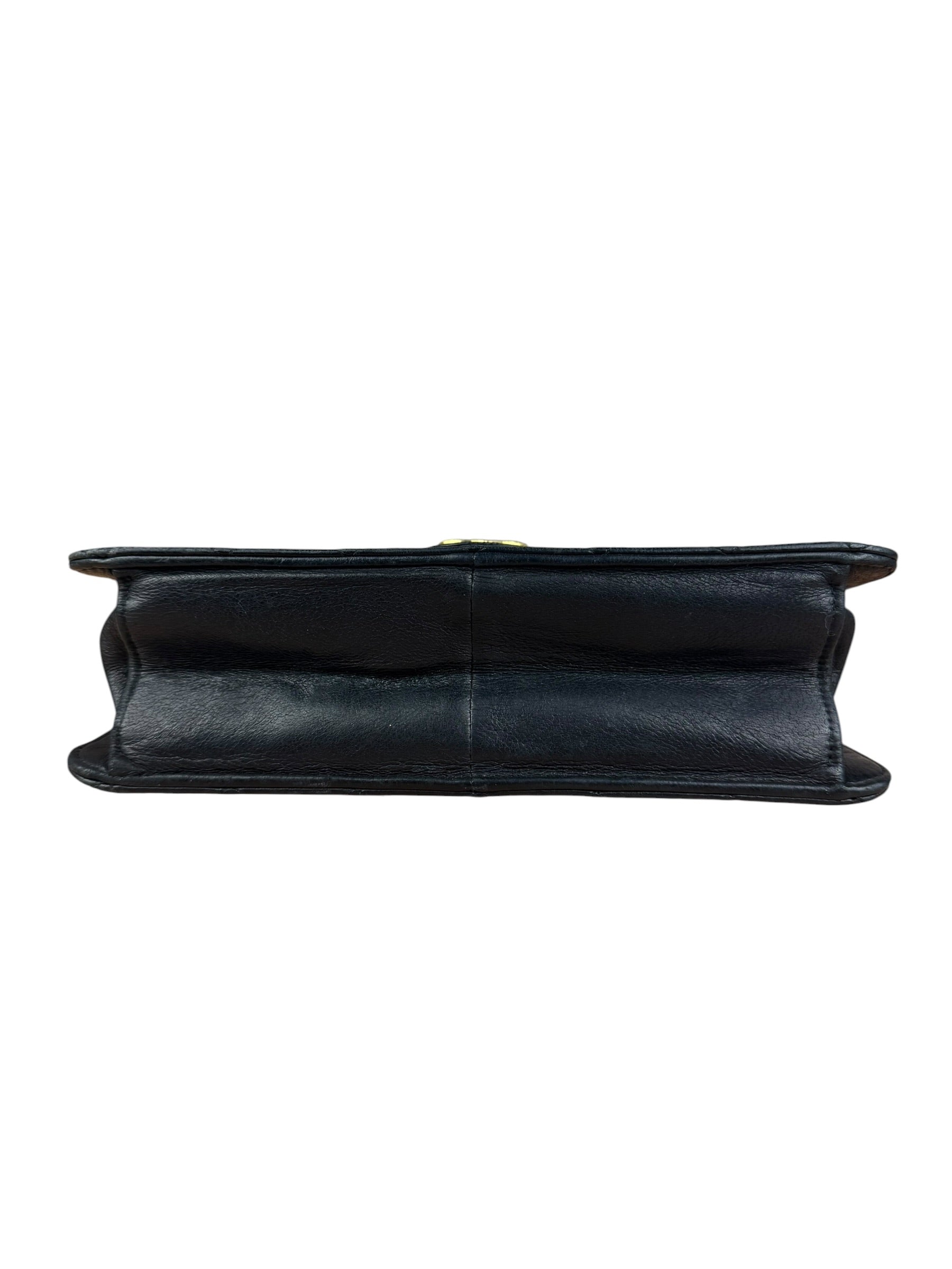 Chanel Black Diamond Stitch Lambskin Square Flap 1988