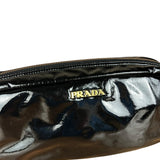 Prada Black Patent Vernice Cosmetic Pouch