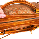 Balenciaga Wool Knit Orange City Bag